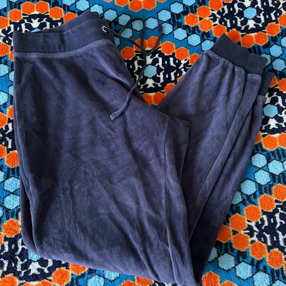 Gap Velour Navy blue joggers Gap Body